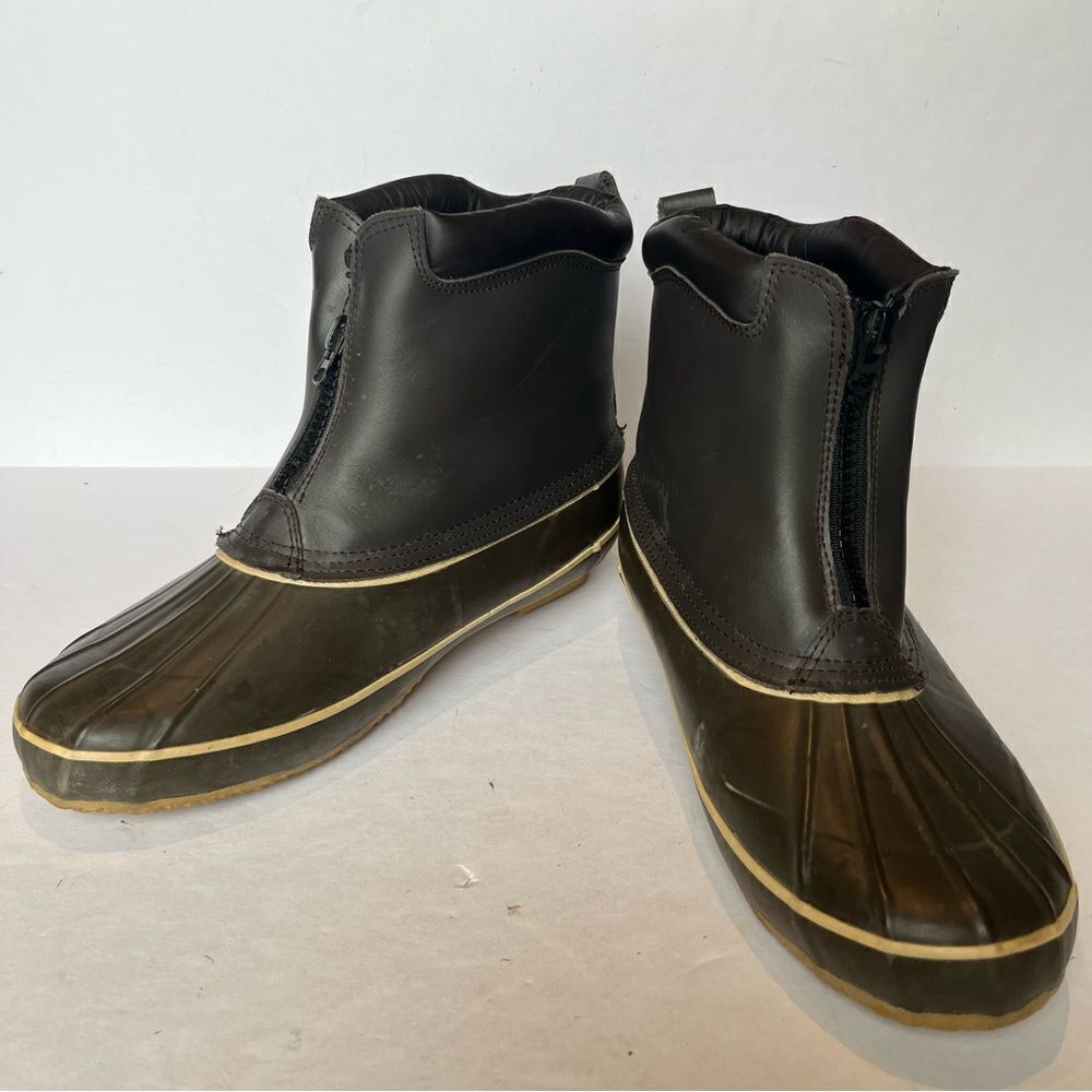 Men's Haband Ice House Boots Leather/Rubber With Steel Shank Brown Size 13EEE